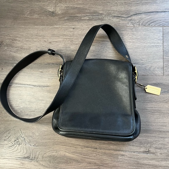 Coach Black Leather Satchel - Picture 1 of 8